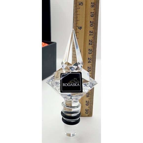 Rogaska Crystal Wine Bottle Stopper Cork For Decanter Slovenia New In Box - Picture 8 of 10